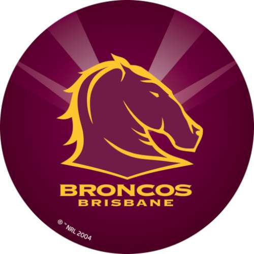 Broncos NRL Edible Icing Image - Round - Click Image to Close